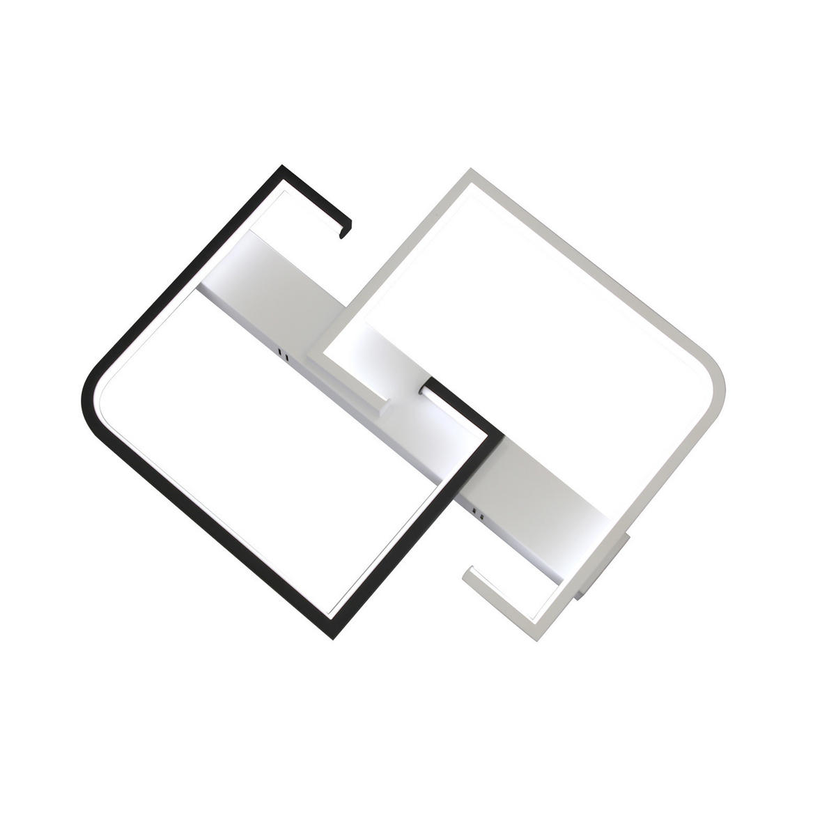 LED-DECKENLEUCHTE Ottilie 41/34/5 cm - Schwarz, Metall (41/34/5cm) - Nettlife