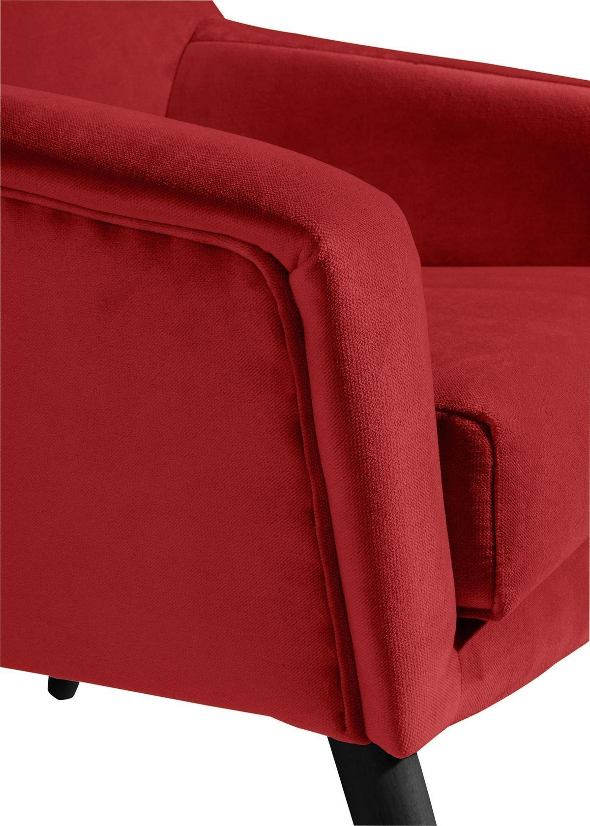 SESSEL Kachka Bezug Samtvelour Buche schwarz / ziegel - Buche Kolonial/Kirschrot, Kunststoff (71/81/67cm) - 58aufmkessel