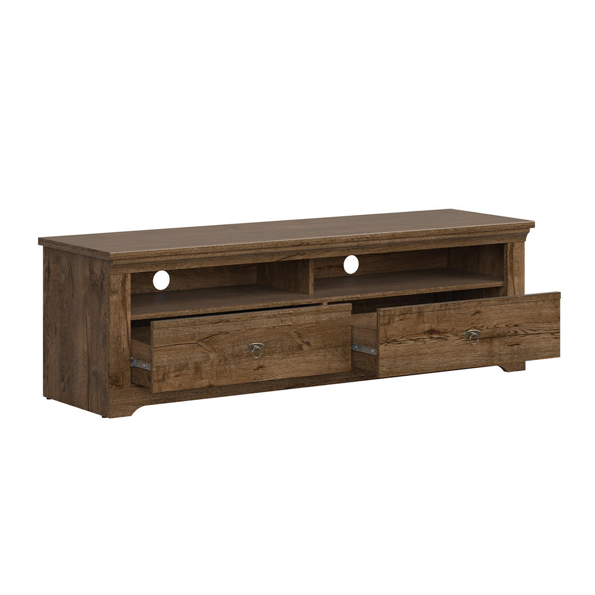 TV-MÖBEL Noé Dunkles Holz - Braun, Holzwerkstoff (153/48/44cm) - Petits-meubles