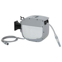 SCHLAUCHAUFROLLER 180° schwenkbar Kunststoff Grau - Grau, Kunststoff (22/35/52cm) - Outsunny