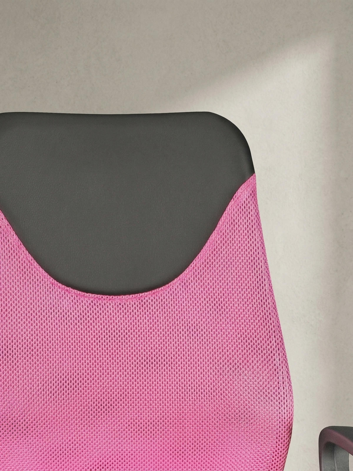 JUGENDDREHSTUHL Nylon Ergonomisch Höhenverstellbar DAVOS, Rosa 60x60x101 cm - Silberfarben/Schwarz, Textil/Metall (60/101/60cm) - KADIMA DESIGN