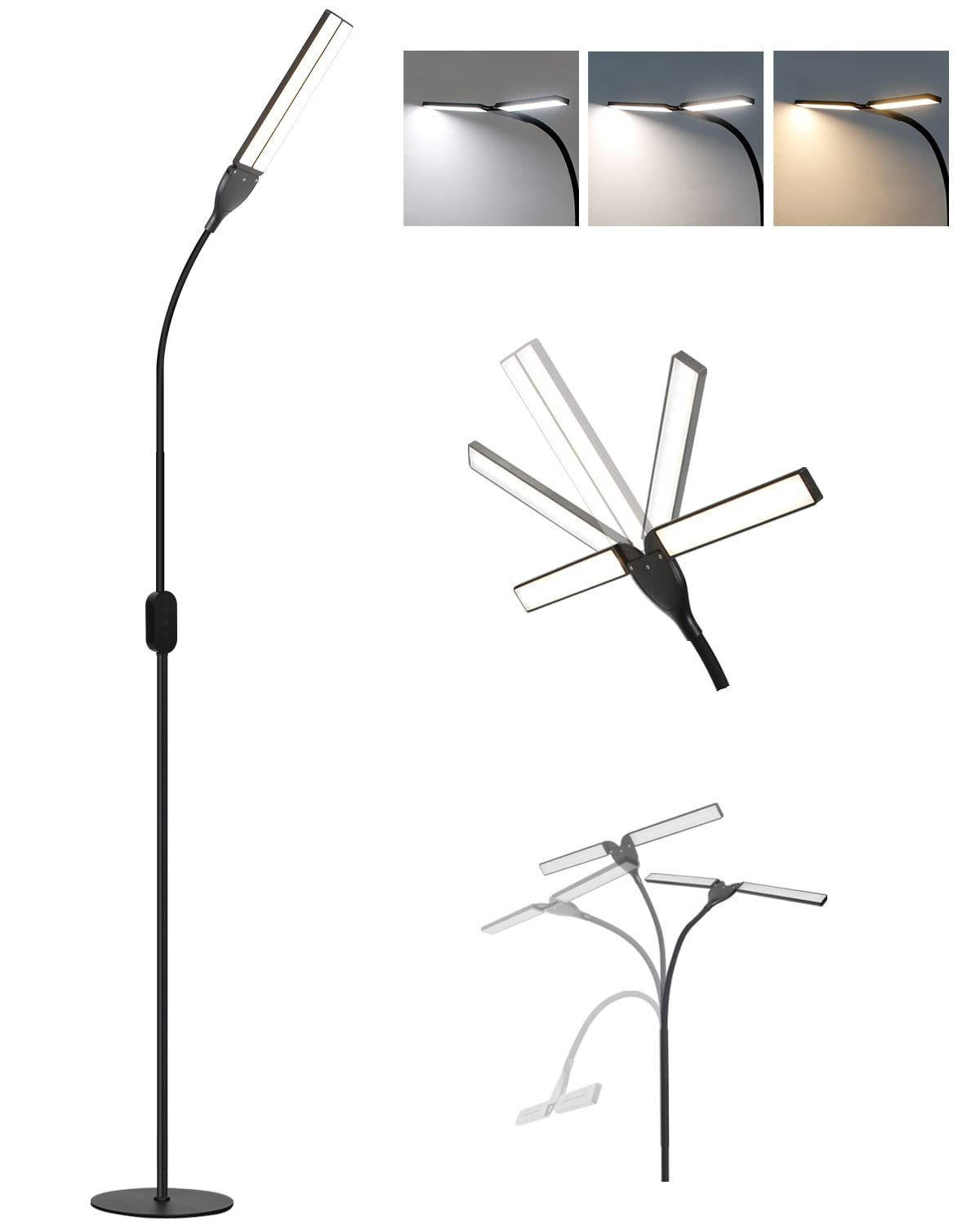 STEHLEUCHTE Duisburg 44/22/158 cm - Schwarz, Metall (32/32/166cm) - Nettlife