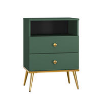 NOČNÍ STOLEK Thalia Zelená - zelená barva, kompozitní dřevo (50/70/34cm) - Petits-meubles