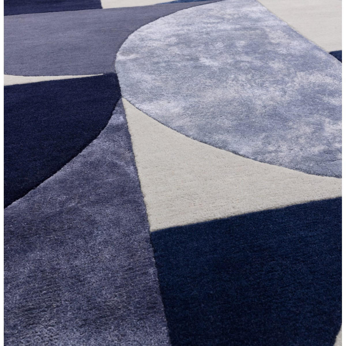 TEPPICH Moderner aus Wolle für Wohn- und Schlafzimmer LAVO Blau 200 x 300 cm - Blau, Naturmaterialien (200/300cm) - Novatrend