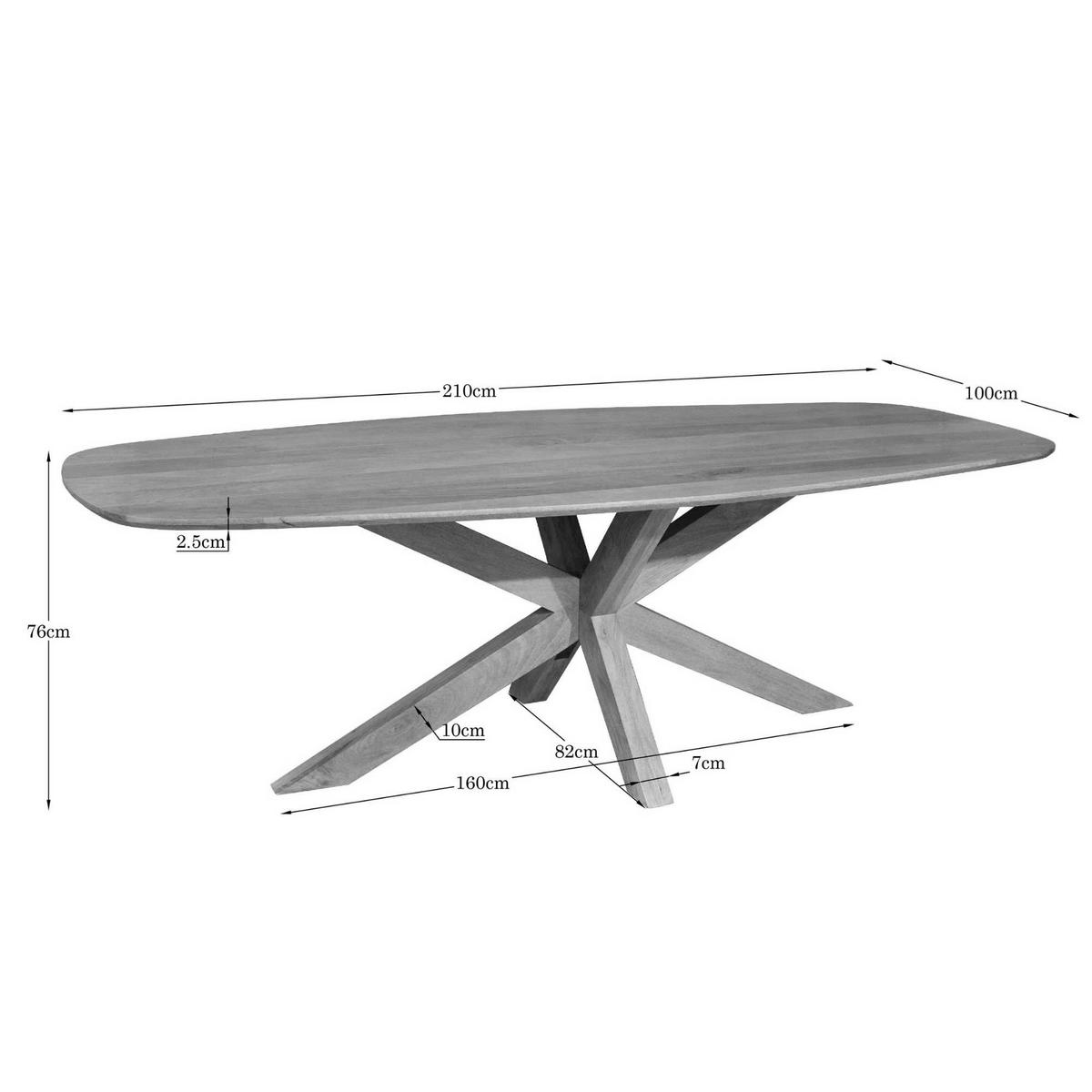 ESSTISCH Nina Braun 100/210/76 cm - Braun, Holz (100/210/76cm) - Starfurn
