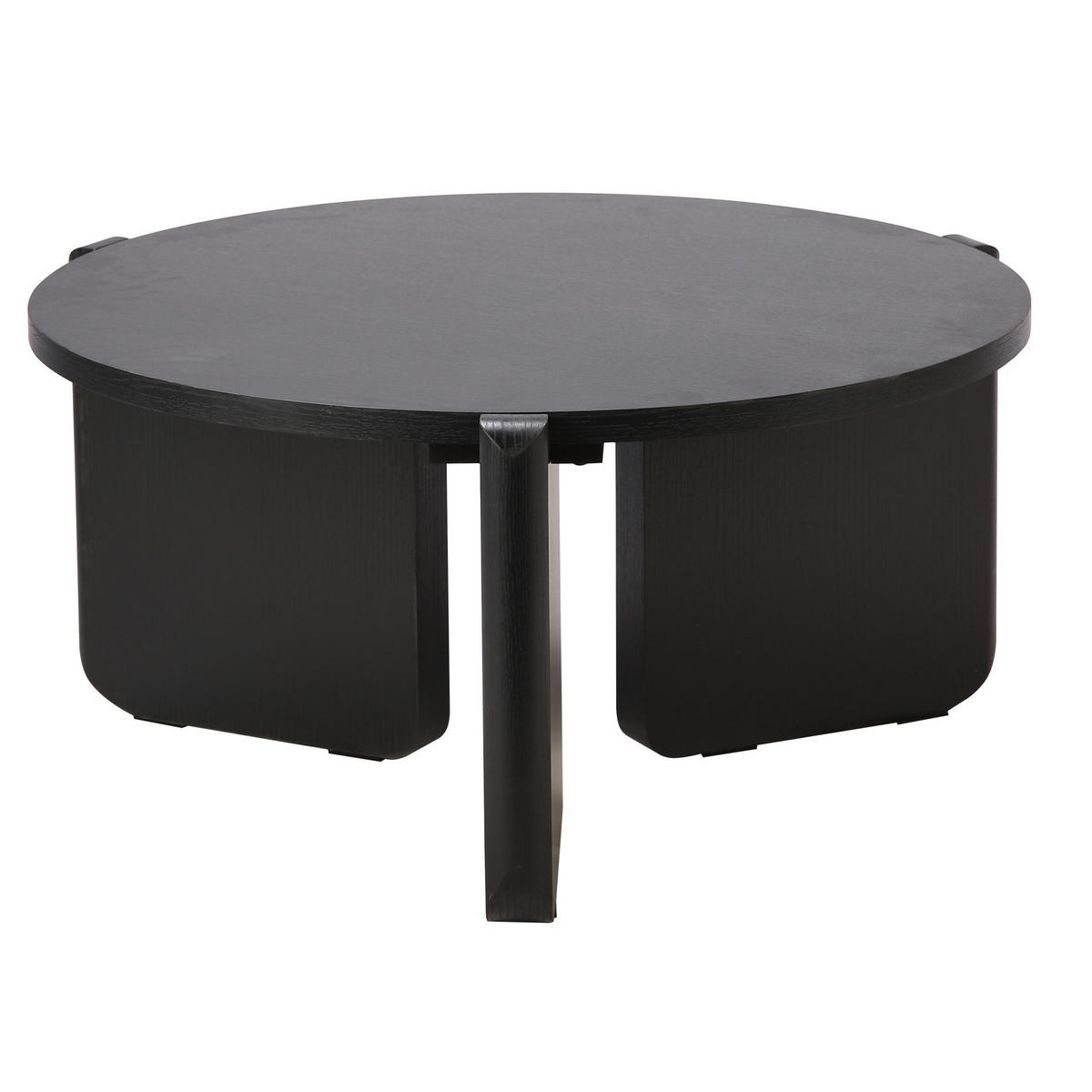 COUCHTISCH Preffines S Esche Schwarz-Grau 80 cm - Schwarz, Holzwerkstoff (80/80/40cm) - Selsey