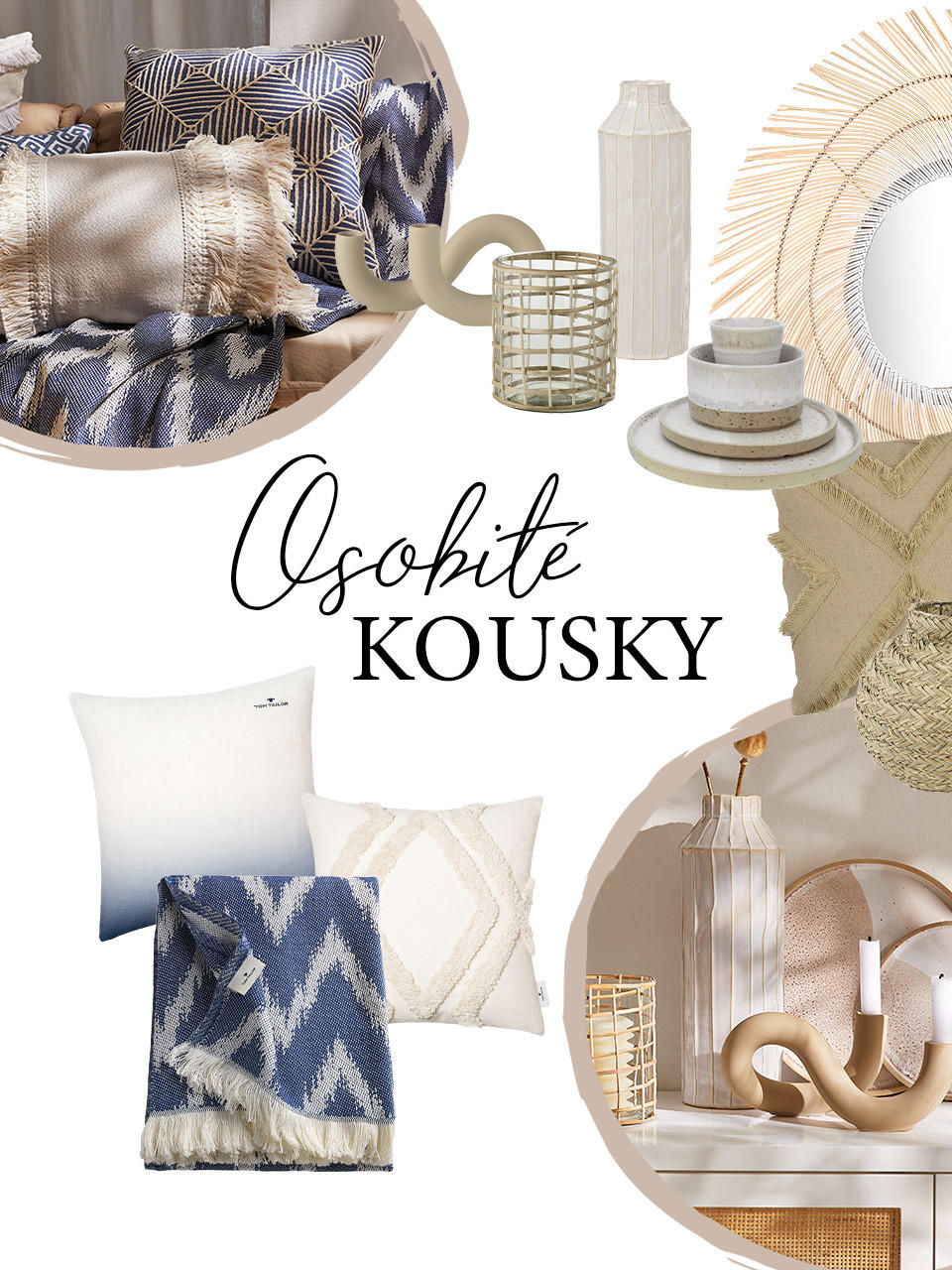Boho styl bydlení dekorace a textil