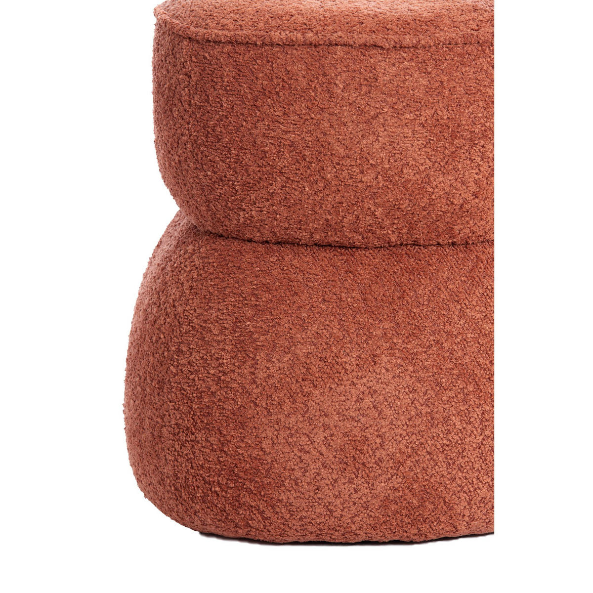 SITZPOUF Leyla Orange Ø40/46 cm - Orange, Holz (40/46/40cm) - Light & Living