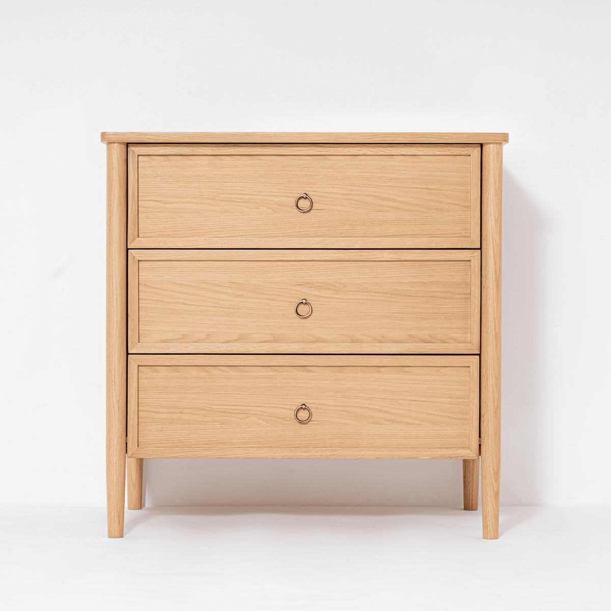 KOMMODE Rose, Eiche - Beige, Holz (80/80/45cm) - WOODEK