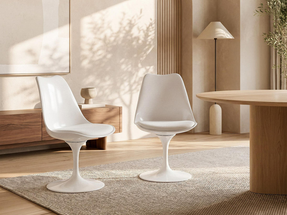 STUHL - 49 cm x 56.5 cm - Plastik - Weiß XAFY - Weiß, Kunststoff (49/82/56.5cm) - Vente-Unique