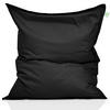 RIESEN-SITZSACK "Square" XXL - Baumwolle - Schwarz, Textil (140/25/180cm) - Green Bean