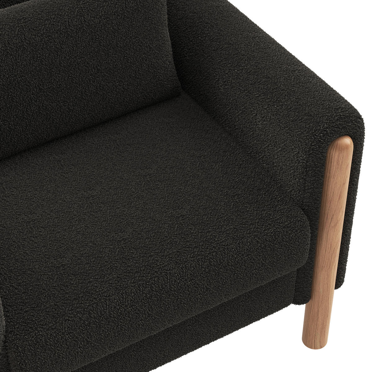 SESSEL DE-33205 mit dickem Teddy-Polster Grau - Dunkelgrau, Holzwerkstoff (87/88.5/83cm) - ComfortXL