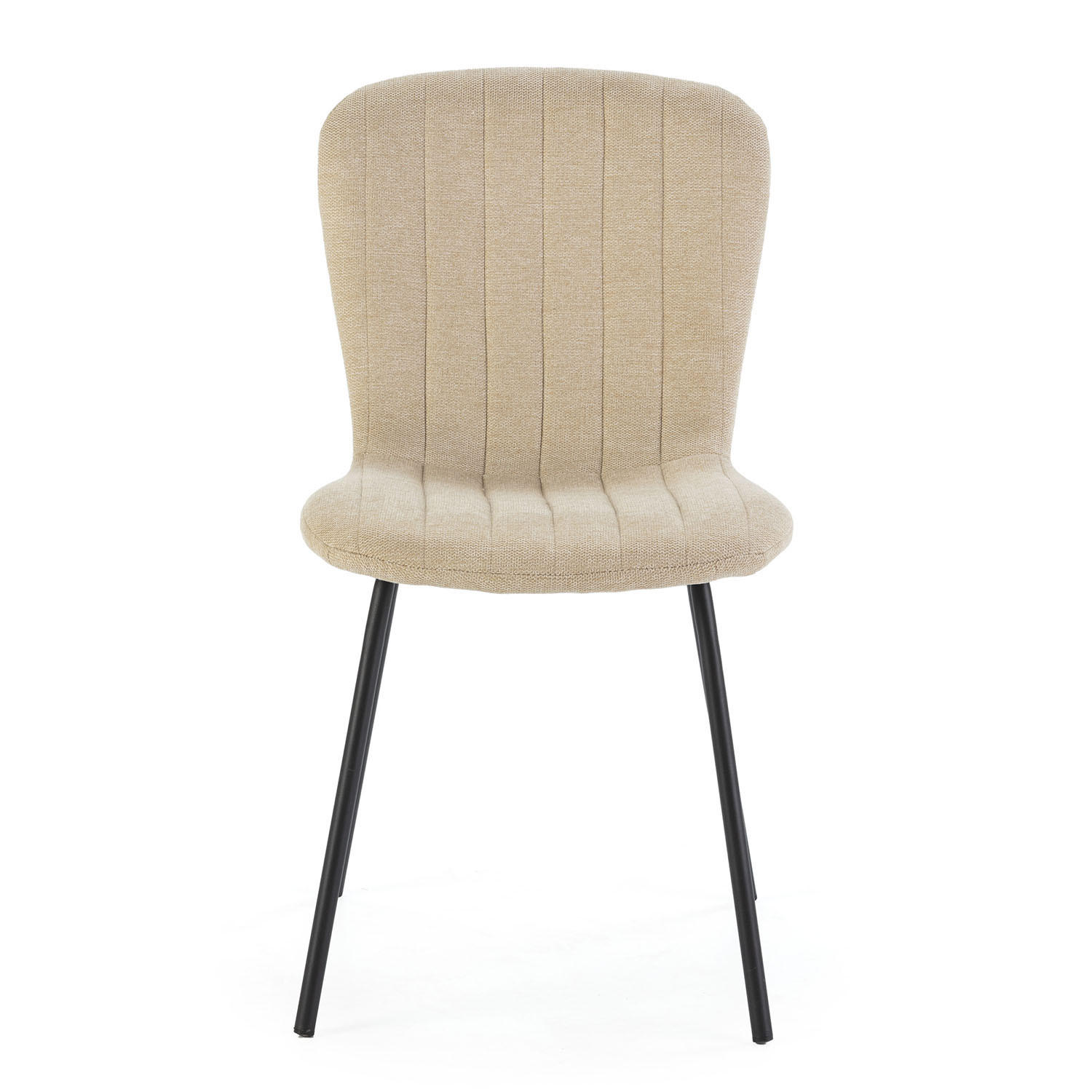 STUHL 4er-Set Lucky beige Stoff - Beige, Textil/Metall (46/85/57cm) - VS Venta-stock