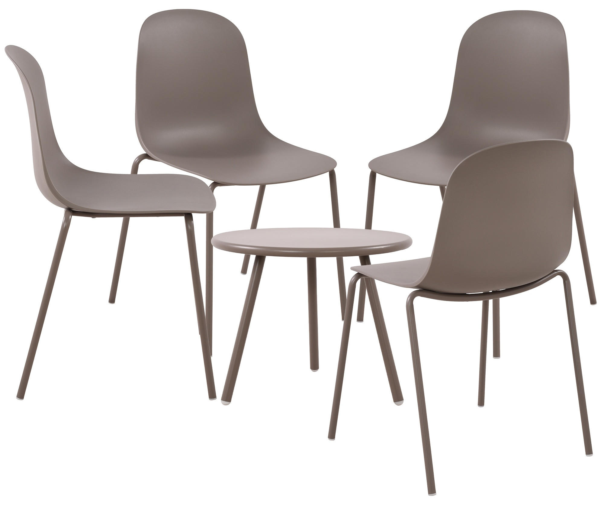 GARTENSITZGRUPPE Kunststoff Taupe - Taupe, Kunststoff - CLP