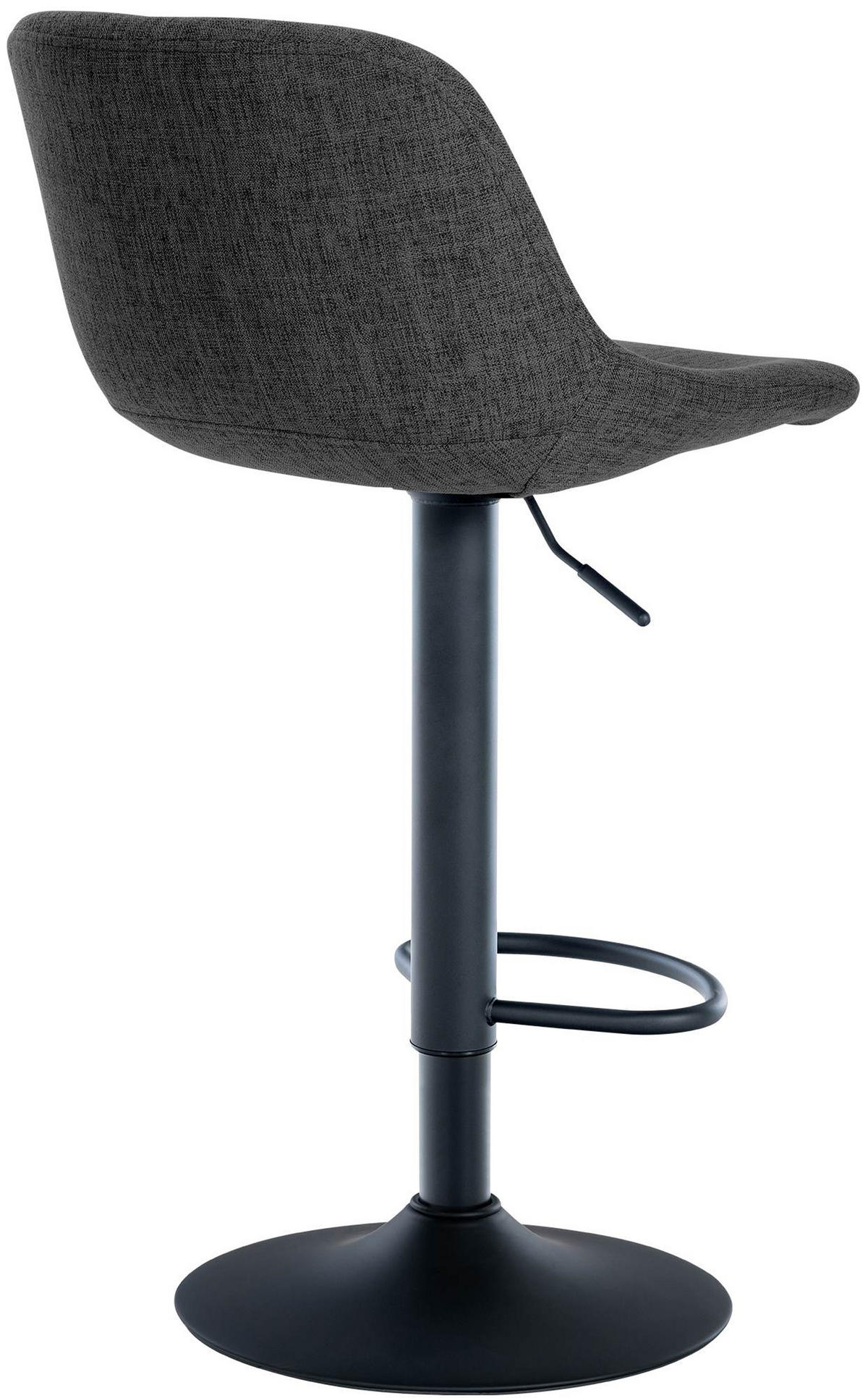 BARHOCKER Lotus Stoff schwarz - Schwarz, Textil/Metall (43/103/49cm) - TPFLiving