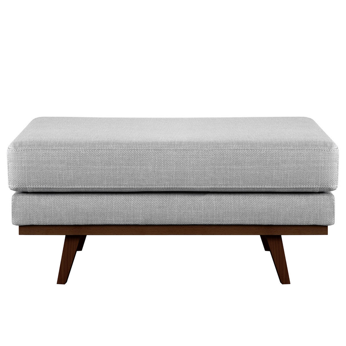 POLSTERHOCKER - Buchefarben/Hellgrau, Textil (85/43/60cm) - home24