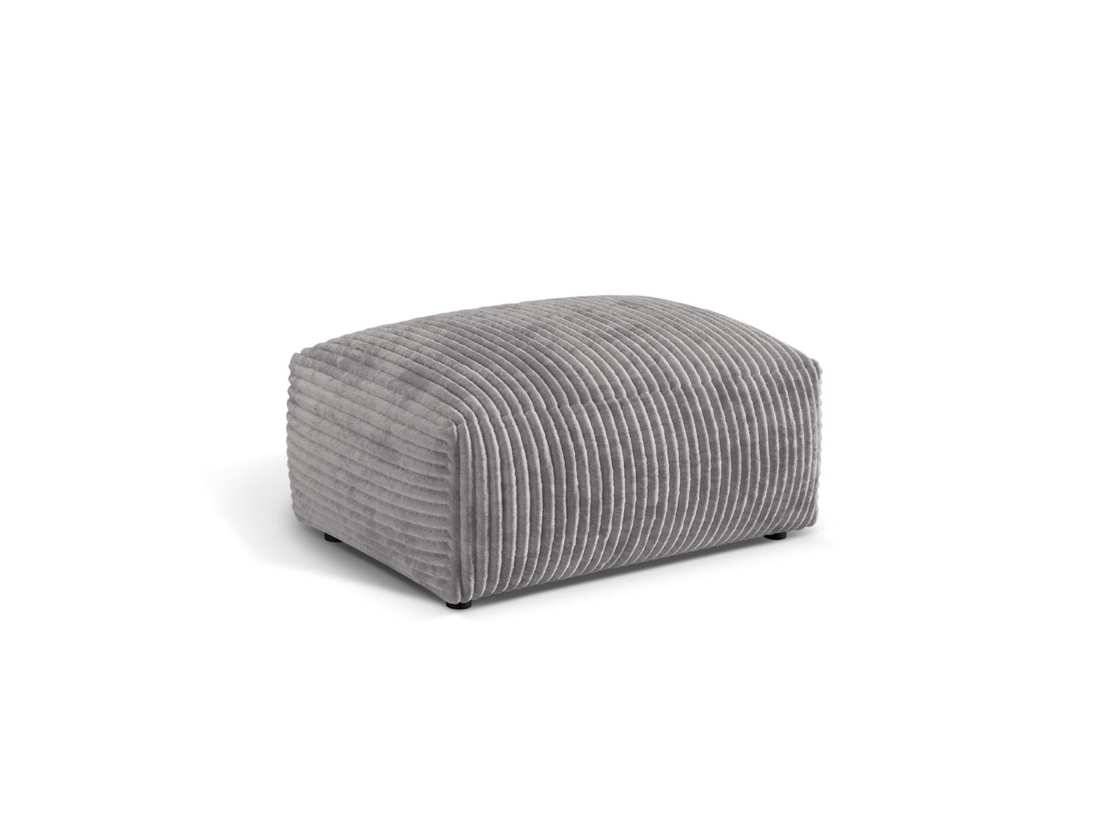 POUF Martina aus Cord hellgrau - Hellgrau, Textil (65/44/95cm) - Micadoni