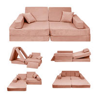 KINDERSOFA, Angelove, Cordsamt, Ziegel - Dunkelorange, Textil (160/24/80cm) - MeowBaby