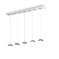 LED-HÄNGELEUCHTE Santa Air 5-flammig Weiß - Weiß, Metall (11/11/3.2cm) - s.luce