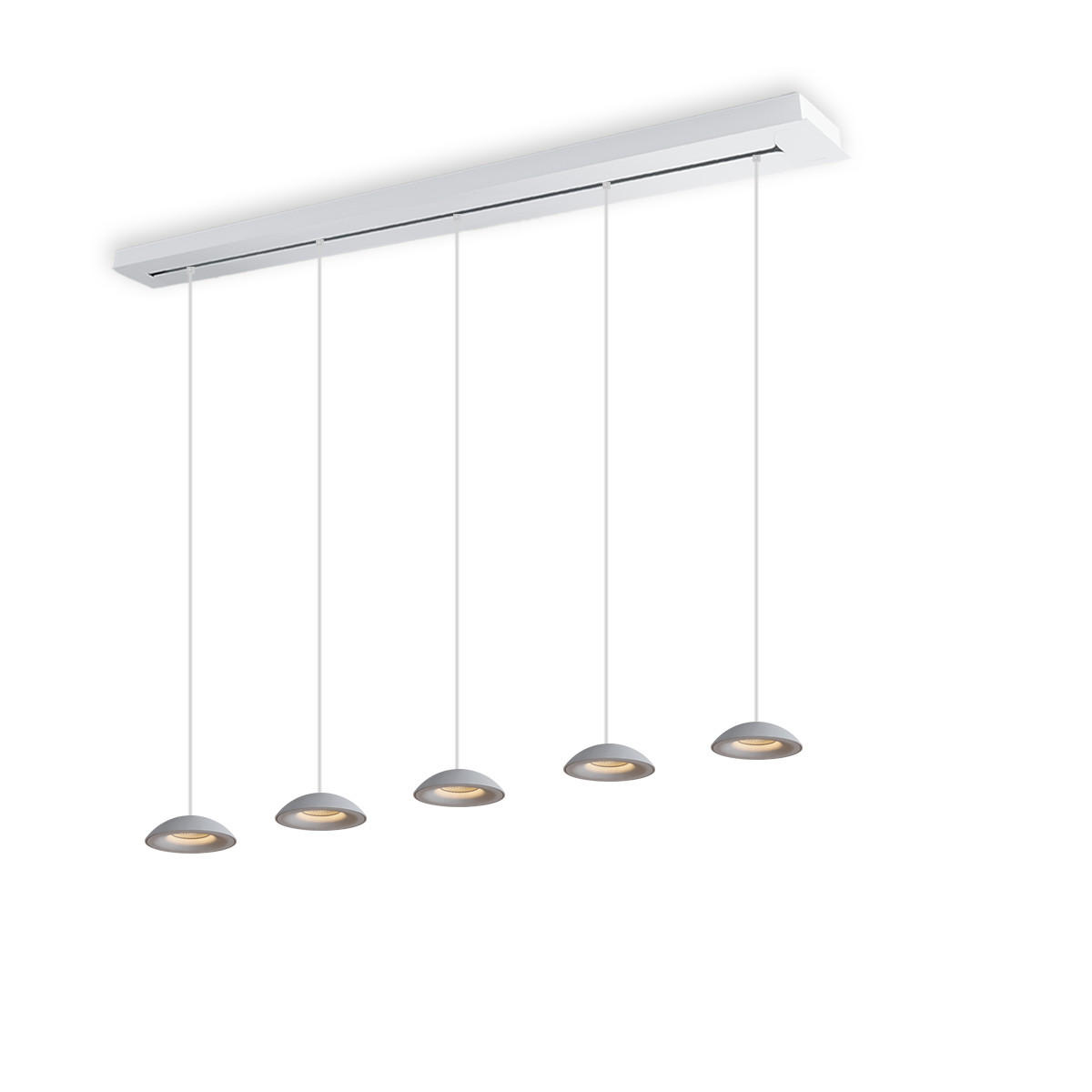 LED-HÄNGELEUCHTE Santa Air 5-flammig Weiß - Weiß, Metall (11/11/3.2cm) - s.luce