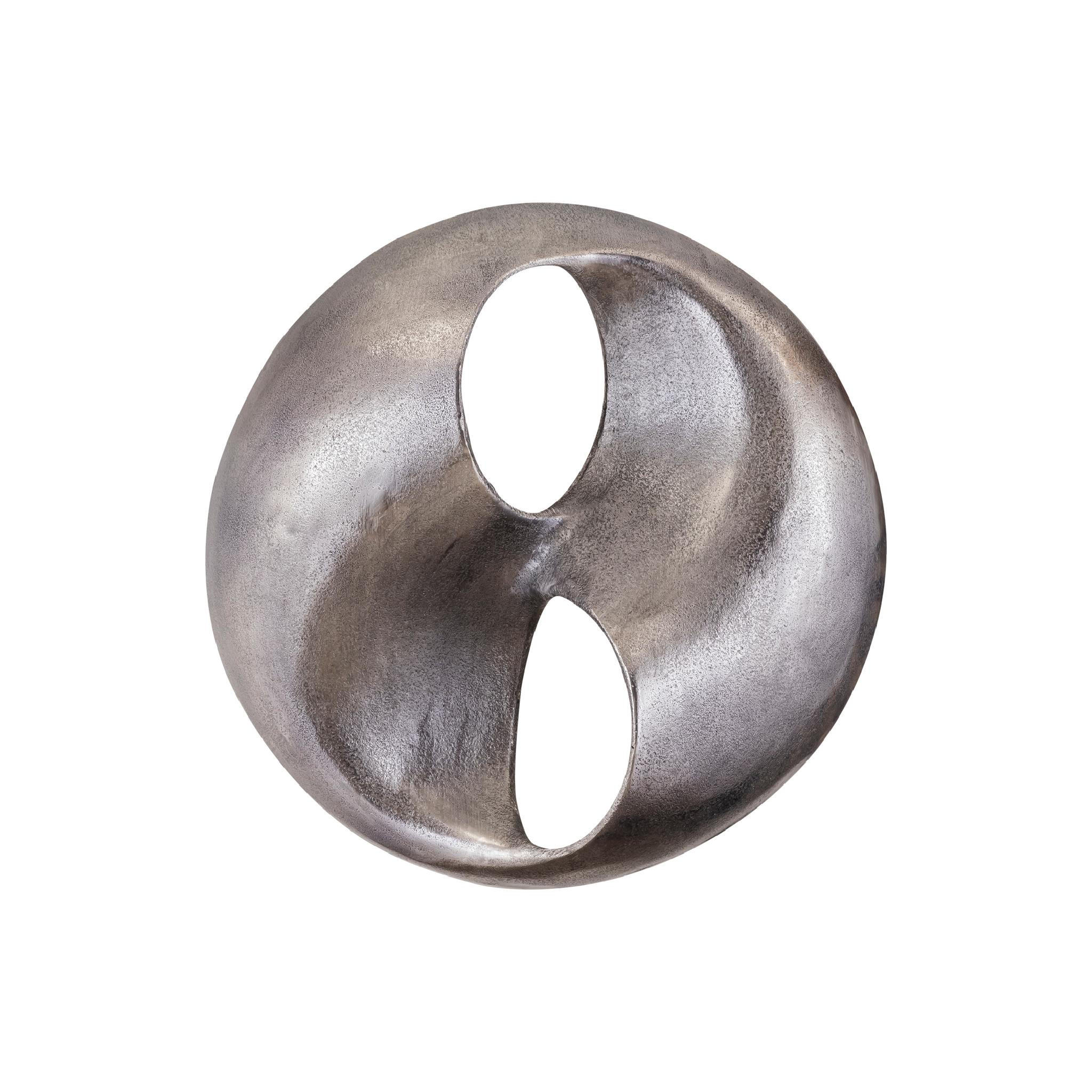 WANDPANEEL Deuie Silber 45/10/45cm - Silberfarben, Metall (10/45/45cm) - PTMD Collection