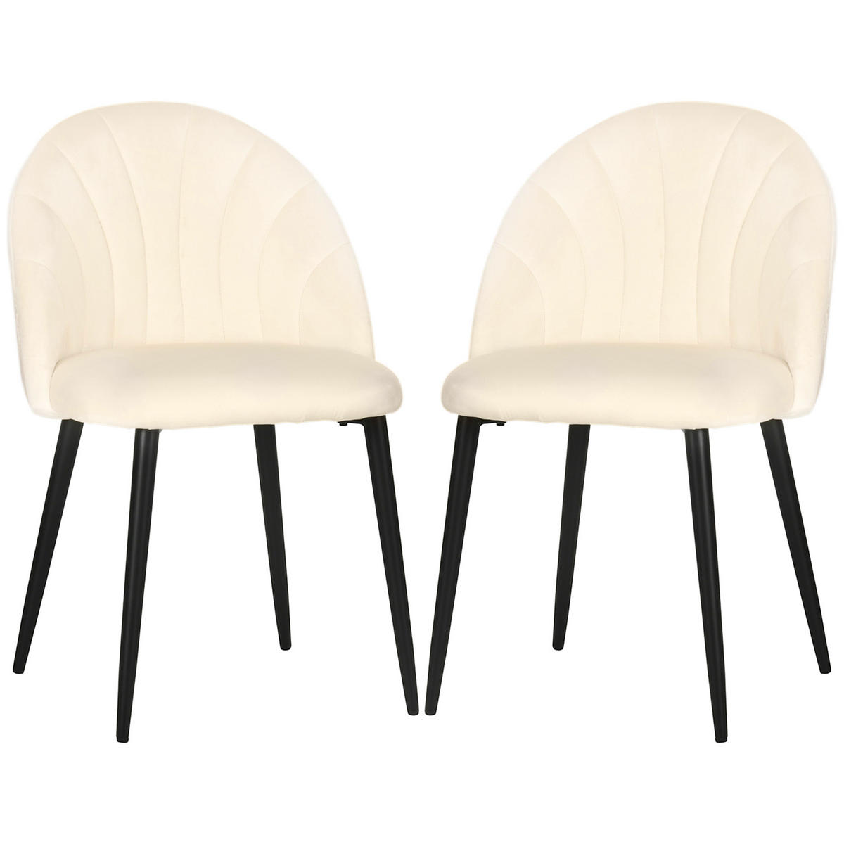 STÜHLE Beige 2 Stück - Beige, Naturmaterialien (52/79/54cm) - GiPP