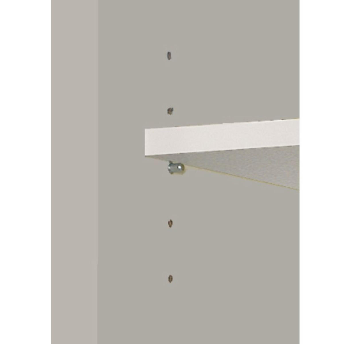 SCHRANK 2-türig, weiß 58,5/181/37 cm - Weiß, Holzwerkstoff (58.5/181/40cm) - Calicosy