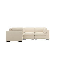 HÖRNSOFFA Salerno 298 x 102 x 86 cm – beige - Beige, Textil/Plast (298/102cm) - ebuy24