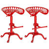 BARHOCKER 2er Set Metall Rot - Rot, Metall (44/56/34cm) - CLP