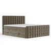 BOXSPRINGBETT Velouria Taupe 180/200 cm - Taupe/Schwarz, Holz/Holzwerkstoff (180/200cm) - Maison de Reve