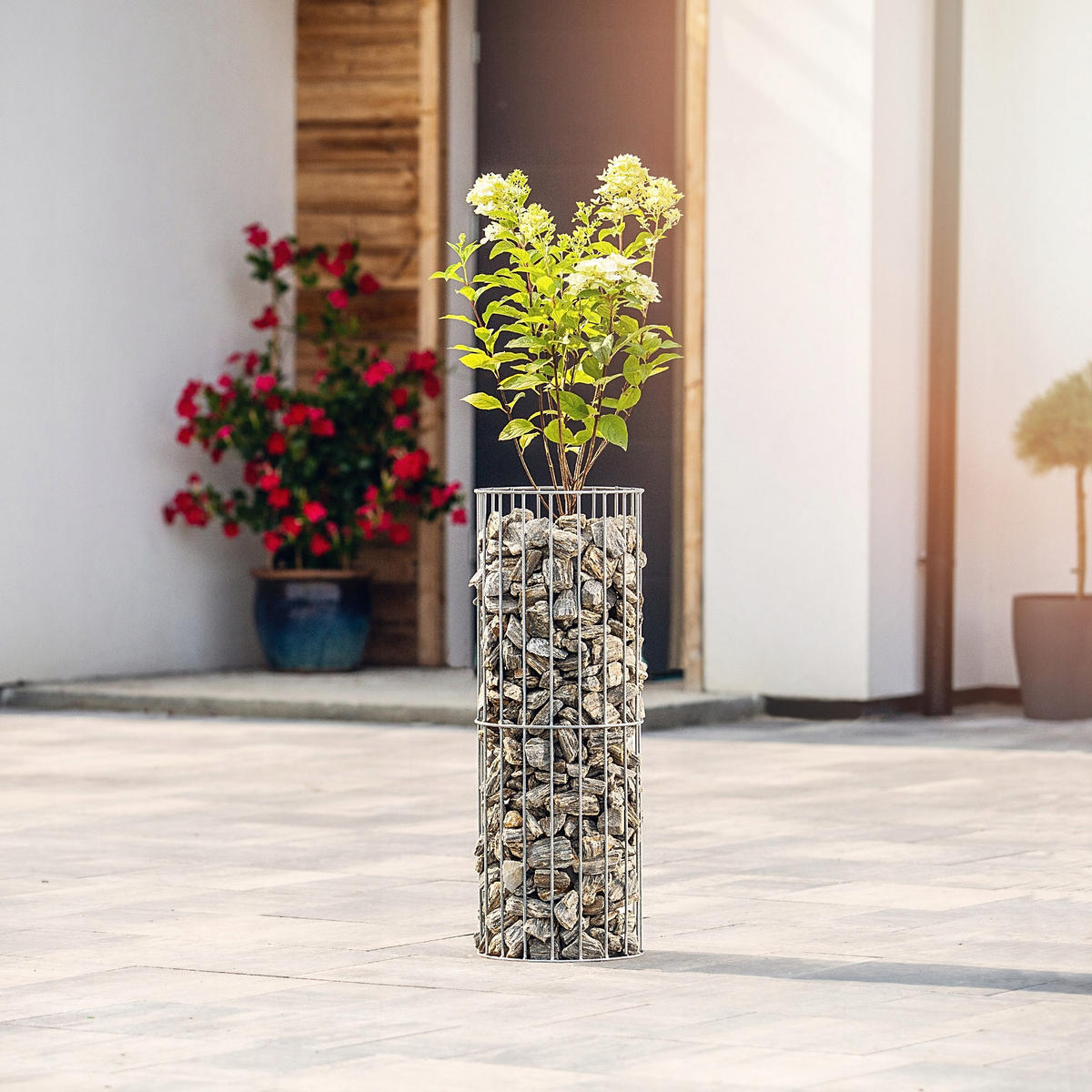 GARTEN-PFLANZENSTÄNDER 29 x 80 cm, Silber - Silberfarben, Metall (29/80cm) - KADAX