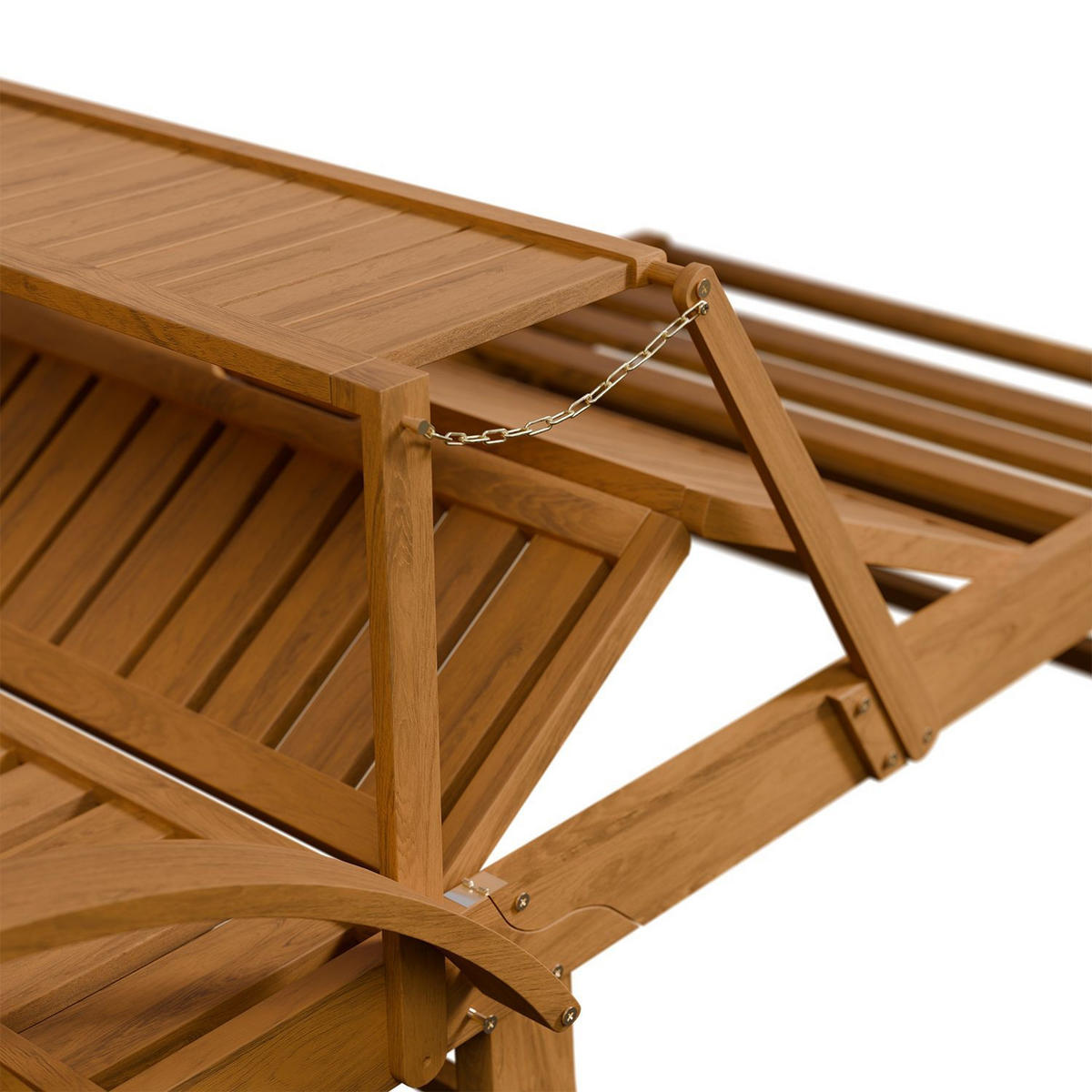 SONNENLIEGE SunScape Akazie mit Tisch 2er Set - Naturfarben, Holz (72.5/30/196cm) - Juskys