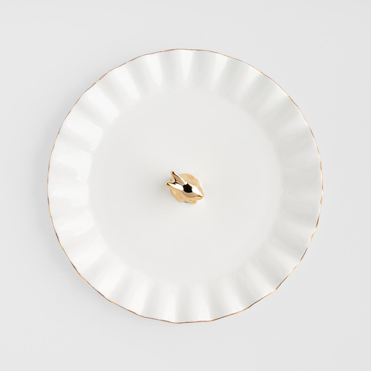 SERVIERTELLER Wonderland - Weiß, Stein (25/10/25cm) - home&you