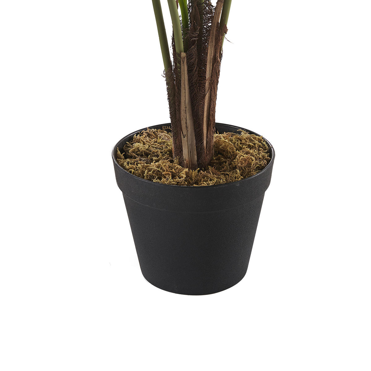 KUNSTPFLANZE im Blumentopf 122 cm Grün/Schwarz Dieffenbachia - Schwarz/Grün, Kunststoff (122cm) - Beliani