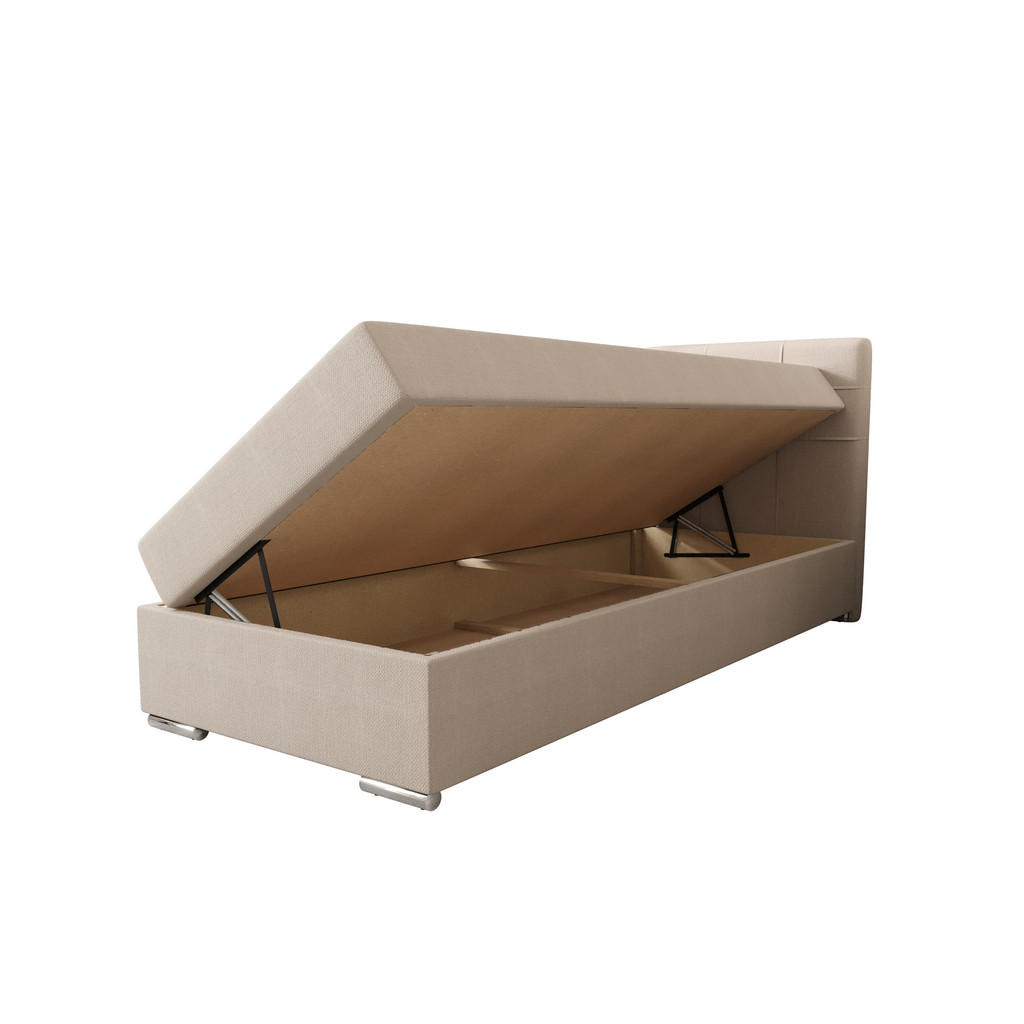 Thumbnail - Bedante Boxbett, Beige, Textil, Höhe ca. 19 cm, 80x200 cm, Oeko-Tex® Standard 100, Schlafzimmer, Betten, Boxspringbetten