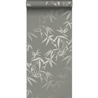 TAPETE Bambusblätter 53 cm x 10.05 m - Grau, Papier (53/1000cm) - Origin Wallcoverings