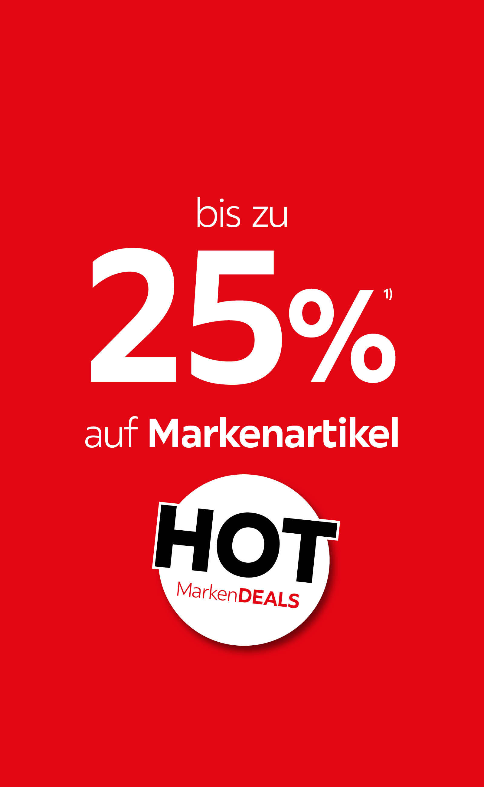 25% auf Markenartikel