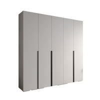 DREHTÜRENSCHRANK 236.7/250/47 5-türig - Schwarz/Weiß, Holz/Metall (250/236.7/47cm) - MÖBEL KRYSPOL