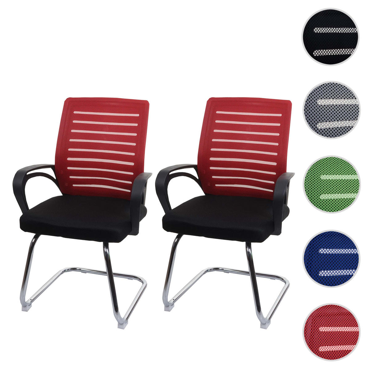 KONFERENZSTUHL Rot - Rot, Textil (60/94/49cm) - MCW