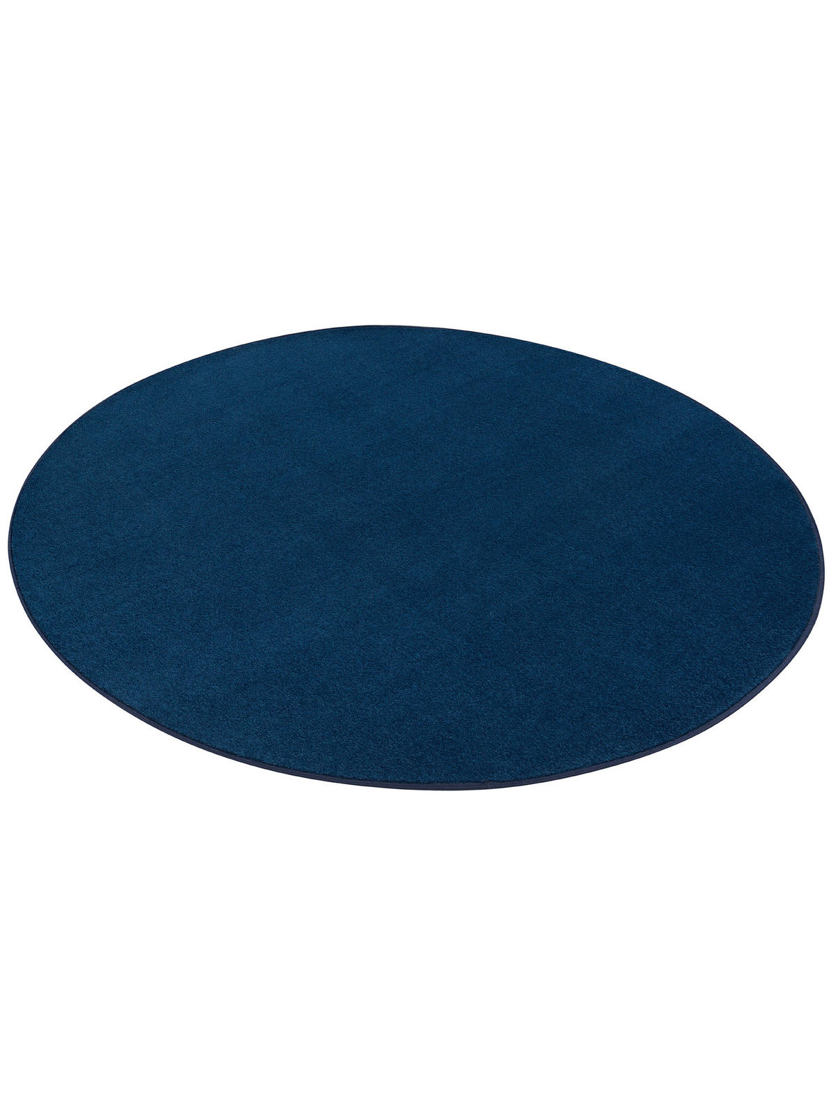 TREND VELOURS TEPPICH JOY RUND - Dunkelblau, Textil (133/133cm) - Snapstyle