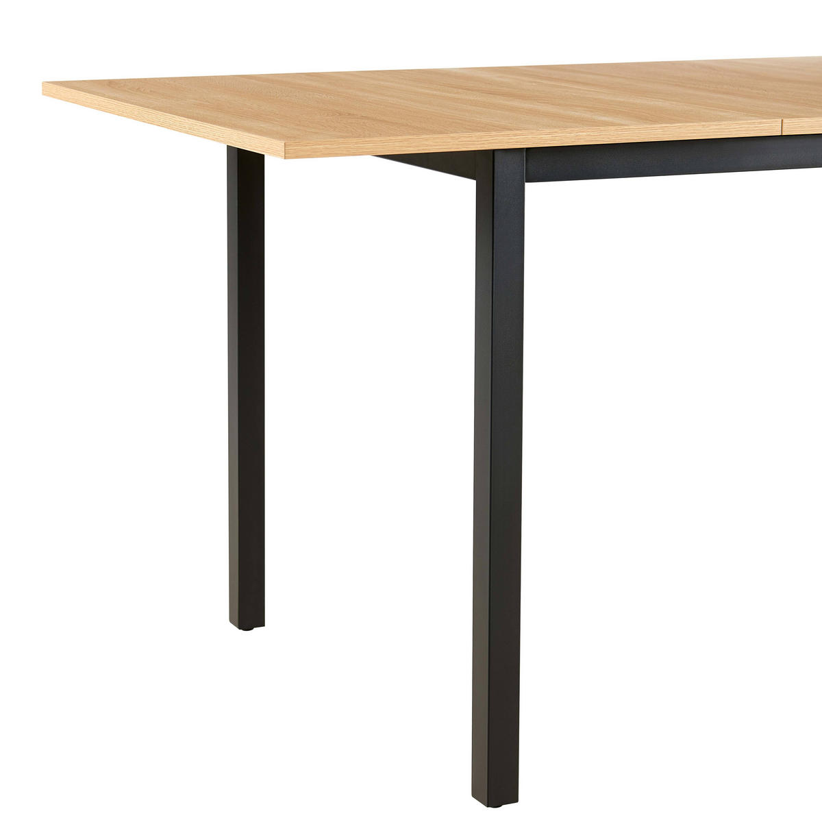ESSTISCH, Holz - Hellbraun/Braun, Holz/Metall (80/160/75cm) - Oviala