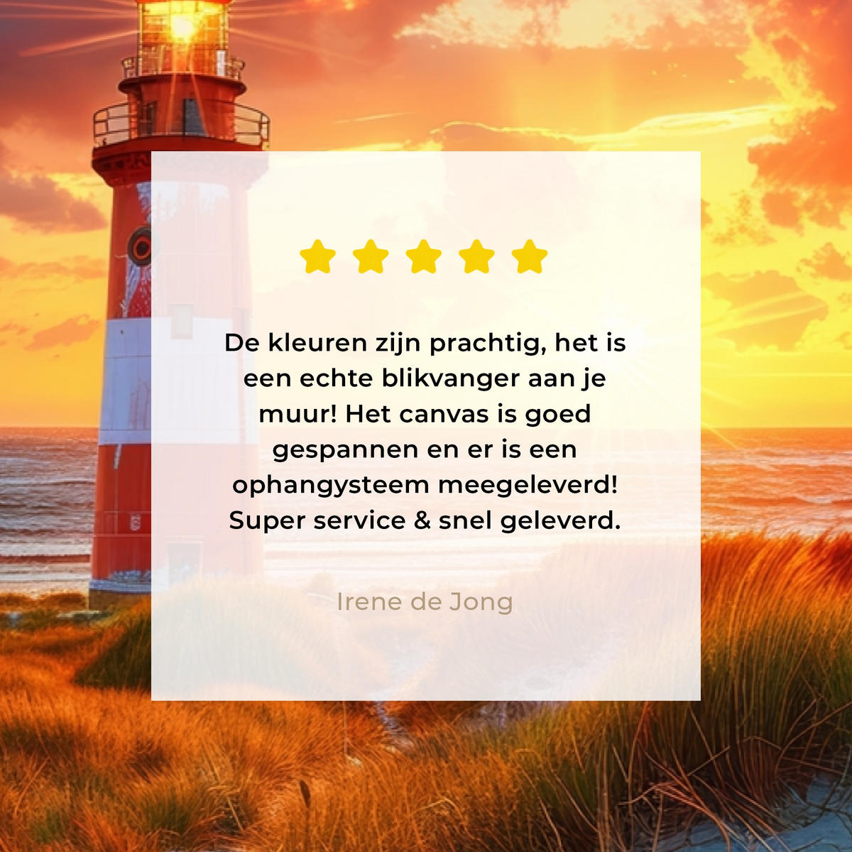 LEINWANDBILD Aussicht - Fenster - Leuchtturm - Sonnenuntergang - Strand Wohnzimmer Groß 120x80 cm - Dunkelorange, Textil (120/80cm) - MuchoWow