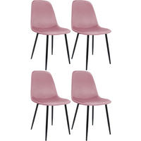 ESSZIMMERSTUHL Maryam 4er Set 88x45x54 cm rosa - Rosa, Textil (45/88/54cm) - furnicato