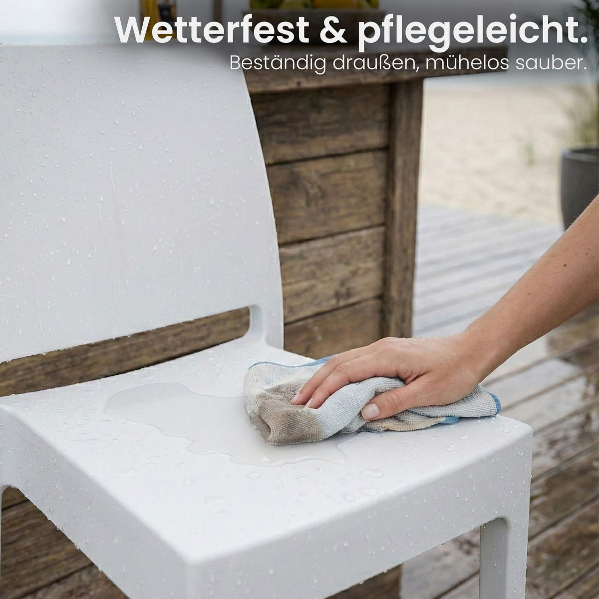 BARHOCKER Kunststoff Weiß - Weiß, Kunststoff (41/106/52cm) - CLP