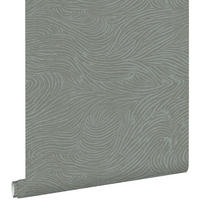 TAPETE 3d Wellenförmige Linien 50 x 900 cm - Grün, Papier (50/900cm) - ESTAhome