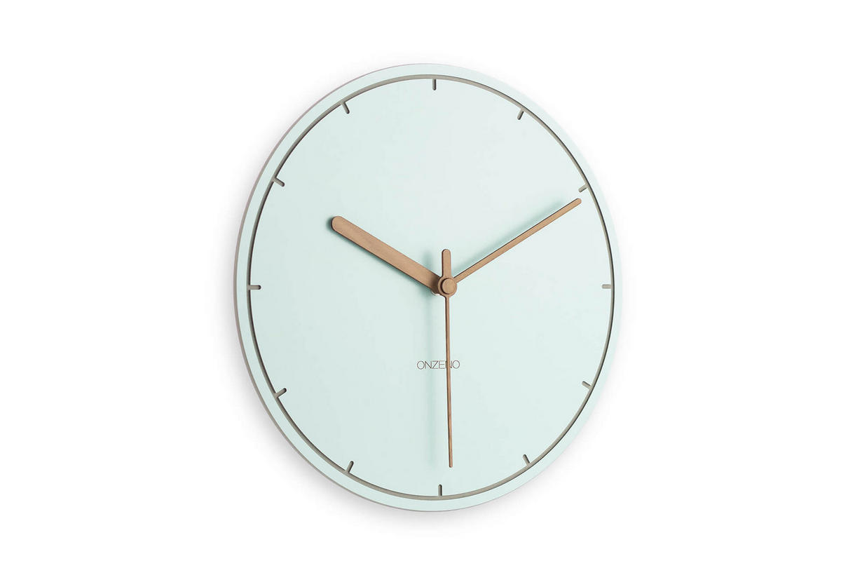 WANDUHR Design Blau 29/29 cm - Türkis, Holzwerkstoff (0.44/29/1cm) - ONZENO