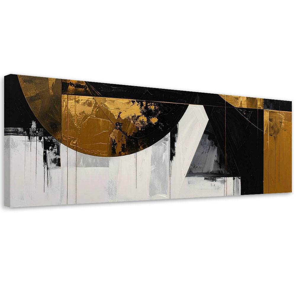 LEINWANDBILD 3D und geometrisch 150x50cm - Goldfarben, Textil (150/50cm) - Feeby