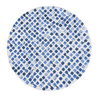 TEPPICH Amparo Blues Craft 140/140 cm - Blau, Textil (140/140cm) - Louis De Poortere