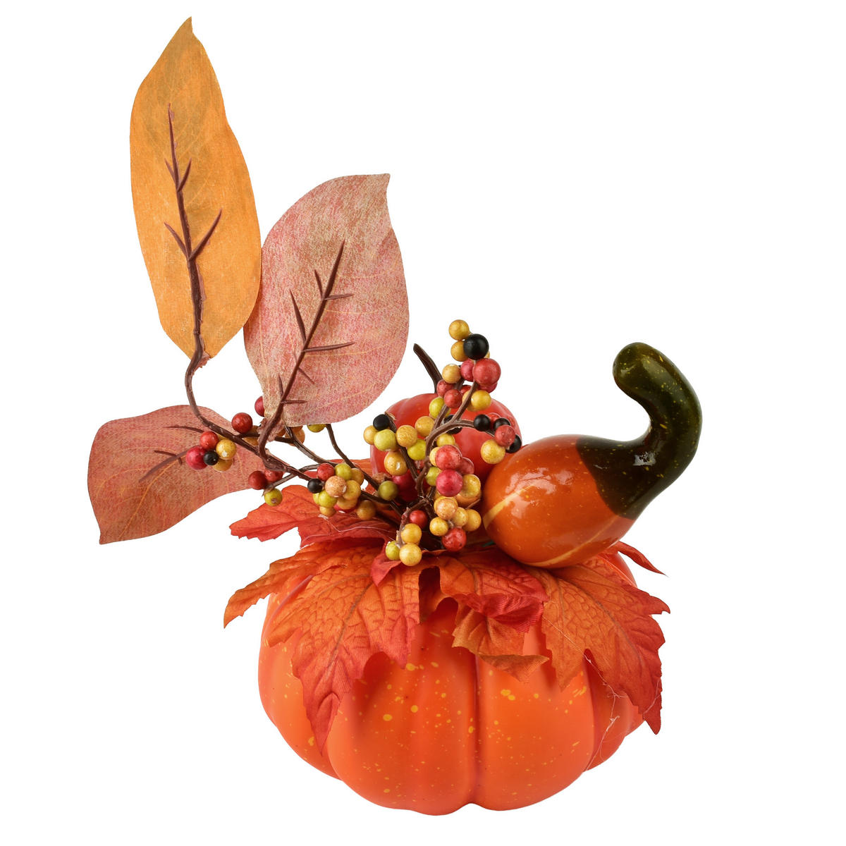 HERBSTDEKORATION MAVE Orange Styropor Kunststoff - Orange, Kunststoff (19/26/19cm) - Mondex