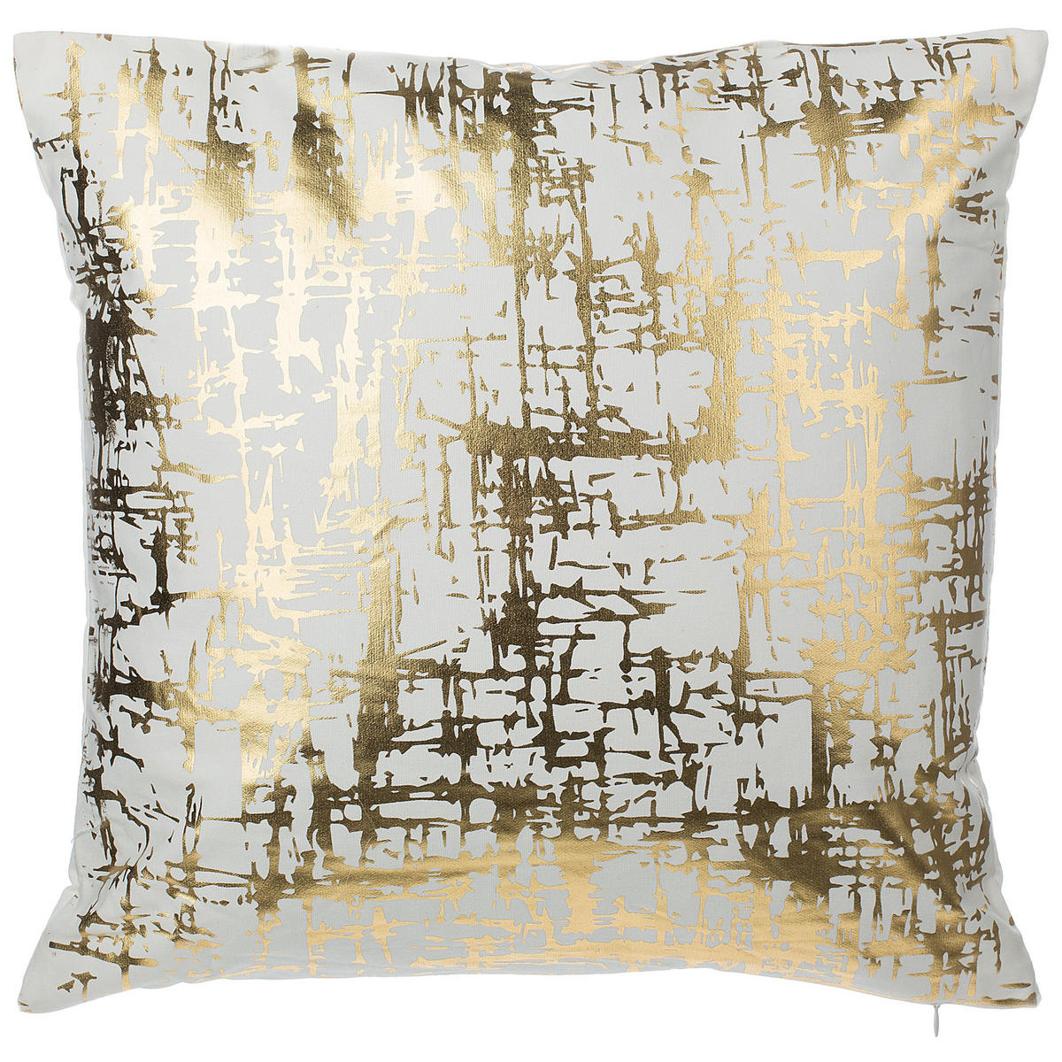 DEKOKISSEN 2er-Set Gold 45/45 cm Gardenia - Goldfarben, Naturmaterialien/Textil (45/45cm) - Beliani